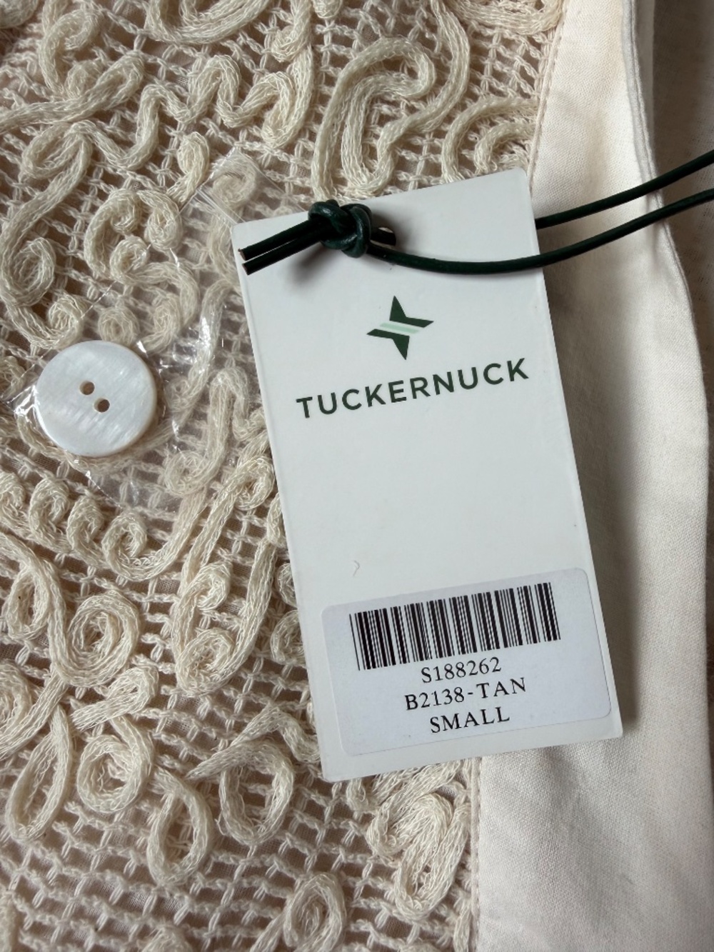 Tuckernuck Cream Lace Sleeveless Collier Dress, Size Small, NWT - Picture 5 of 9